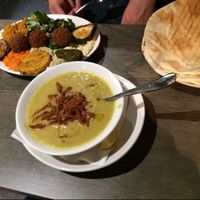 mixed plate and lentil soup  at Mahmoud's - Bergheimerstrasse in Heidelberg