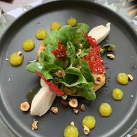 i’m blown away with their homemade almond cheese and the flavor on grilled pineapple. this is my favorite!  at roots in Thessaloniki