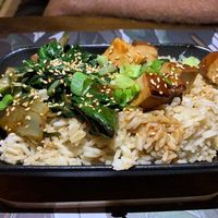 Tofu bokshoy rice at roots in Thessaloniki