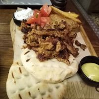 Vegan gyros at roots in Thessaloniki