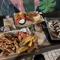 Vegan gyros and falafel at rOOTS  at roots in Thessaloniki
