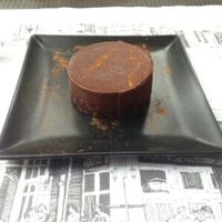 Vegan chocolate cake at roots in Thessaloniki