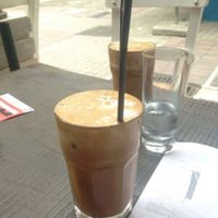 Soy coffee ";frappé"; at roots in Thessaloniki
