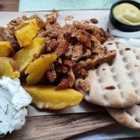 Vegan gyros at roots in Thessaloniki