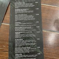 Menu  at roots in Thessaloniki