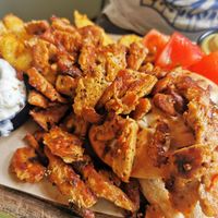 Vegan gyros at roots in Thessaloniki