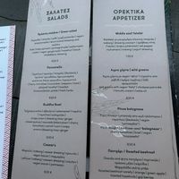Menu  at roots in Thessaloniki
