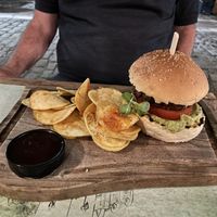 Vegan burger  at roots in Thessaloniki