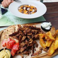 vegan gyros at roots in Thessaloniki