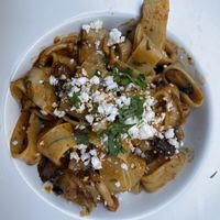 Mushrooms with vegan, house made feta!  at roots in Thessaloniki