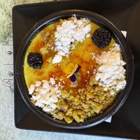 crème brûlée  at roots in Thessaloniki