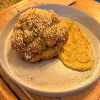 Baked cauliflower - Curry sauce, baked cauliflower, hazelnut crust at roots in Thessaloniki