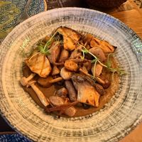 Chestnuts & mushrooms - Chestnut gnocchi, mushroom velouté, wild mushrooms, chestnut at roots in Thessaloniki