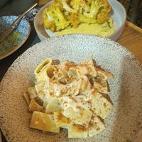 Curry cauliflower and cacio e pepe at roots in Thessaloniki
