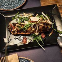 Mushroom appetizer at roots in Thessaloniki