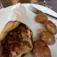 Vegan gyros at roots in Thessaloniki