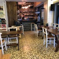 Inside of restaurant. They have outdoor seating  at roots in Thessaloniki