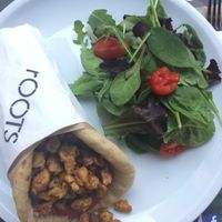 Gyros wrap at roots in Thessaloniki