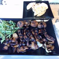 Fried mushroom plate at roots in Thessaloniki