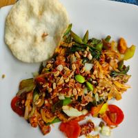 Spicy tempeh at Wulan Vegetarian Warung in Ubud