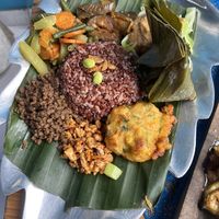 7 veg dish   at Wulan Vegetarian Warung in Ubud
