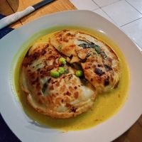 Savory veg stuffed pancakes at Wulan Vegetarian Warung in Ubud
