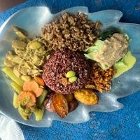 Beautiful! Had this and the curry.
Both incredibly tasty!  at Wulan Vegetarian Warung in Ubud