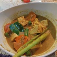 Tempeh tofu curry at Wulan Vegetarian Warung in Ubud