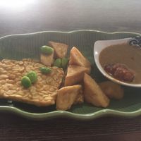 tempe and tofu at Wulan Vegetarian Warung in Ubud
