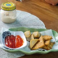 Tempe and tofu at Wulan Vegetarian Warung in Ubud