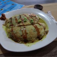 Amazing stuffed pancakes!!  at Wulan Vegetarian Warung in Ubud