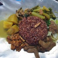Nasi campur 49k rp: tasty! at Wulan Vegetarian Warung in Ubud