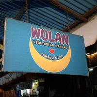 Signboard at Wulan Vegetarian Warung in Ubud