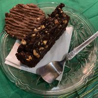 cookie and brownie cake at Wulan Vegetarian Warung in Ubud