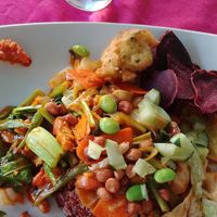 Spicy-hottie vege tempe at Wulan Vegetarian Warung in Ubud