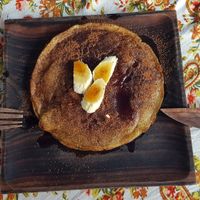 Vegan pancake banana at Wulan Vegetarian Warung in Ubud