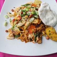 Tasteless spicy hottie veg tempeh at Wulan Vegetarian Warung in Ubud