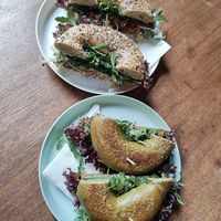 Vegan Lox Bagel + vegan cream Cheese Bagel  at Kandie Shop in Hamburg