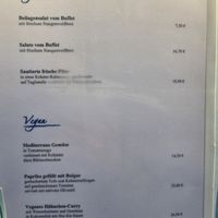 Menu at Friesenhof in Juist