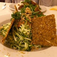 Raw zucchini pasta at Napfenyes Bistro in Budapest