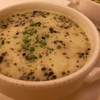 Green soup at Napfenyes Bistro in Budapest