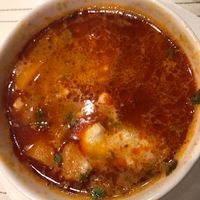 Hungarian bean soup - amazing flavors!  at Napfenyes Bistro in Budapest