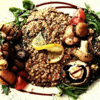 mushroom buckwheat ragout at triVida in Klagenfurt