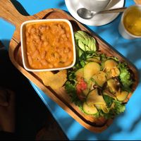 savory brekkie  at The Green Patio in Cusco