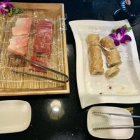 Some of prepared foods at Ruò Hé Vegetable Hot Pot - Like Lotus  in Taipei