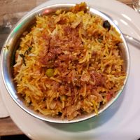 Veggie biryani at The Guru Fine Indian Cuisine in Niagara Falls