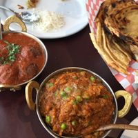 Kofta(dumplings)curry and smoked eggplant curry at The Guru Fine Indian Cuisine in Niagara Falls