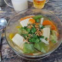 Glass noodle soup with tofu and vege at Mild cafe in Chiang Mai