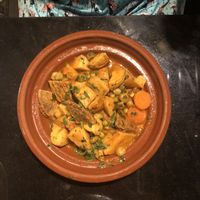 Chicken tagine (vegan) at Oranaise Cafe in Leeds