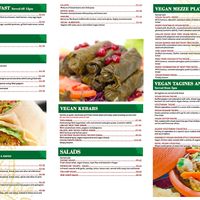 menu at Oranaise Cafe in Leeds